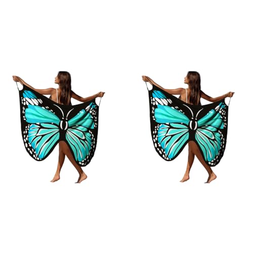 PALAY® Beach Wear for Women Butterfly Print Dress Swimsuit Cover Up Lightweight Outfits 2PCS PALAY® Beach Wear for Women Butterfly Print Dress Swimsuit Cover Up Lightweight Outfits 2PCS
